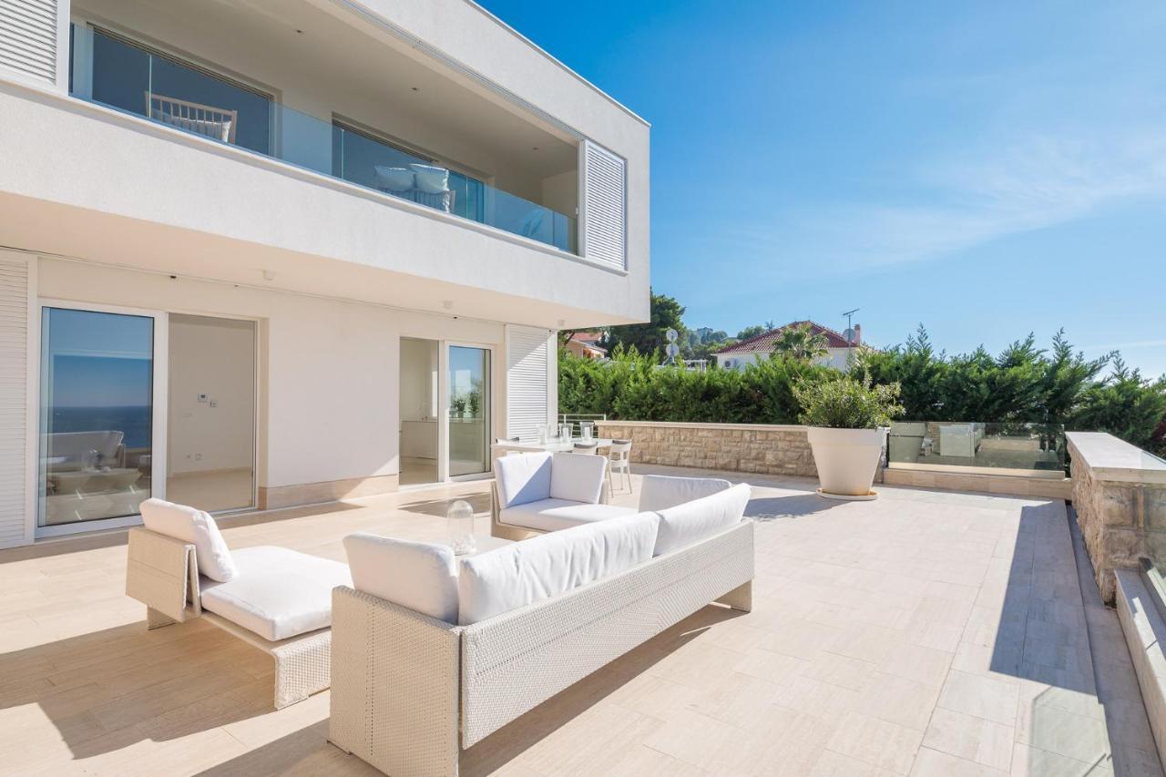 Luxury Seafront Villa Primosten Glamour With Private Pool, Sauna And Gym At The Beach In Primosten Bagian luar foto